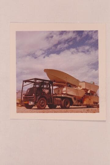 Mack Miller's first shipment of Turbocraft.  Boulder City Marina