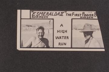 "Esmeralda II," the First Power Boat.  Robinson; Hudson.  A High Water Run