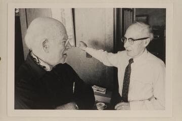 Dock Marston hears from Emery Kolb the secrets of living to be 85 years of age; Kolb studio, Grand Canyon