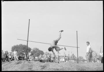 Track meet, Polytechnic Elementary School, 1030 East California, Pasadena. May 7, 1939