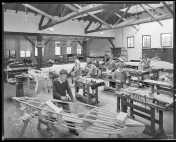 Woodworking shop, Polytechnic Elementary School, 1030 East California, Pasadena. 1935