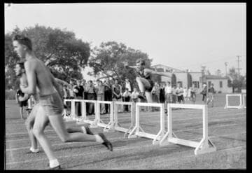 Track meet, Polytechnic Elementary School, 1030 East California, Pasadena. May 7, 1939