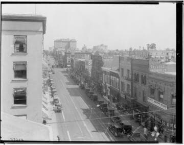 Colorado Street looking east from Fair Oaks, Pasadena. 1925