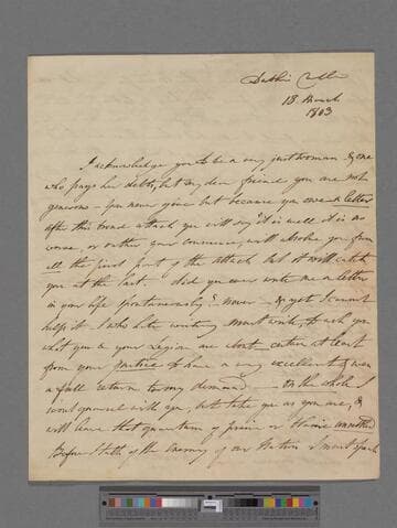 Yorke, Elizabeth (Lindsay), Countess of Hardwicke. Letter to Elizabeth (Charlton) Montagu