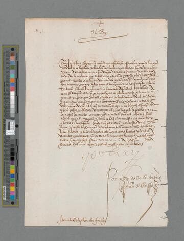 Carlos V, Emperor of Germany and King of Spain, letter to the Officials of Villa de la Plata