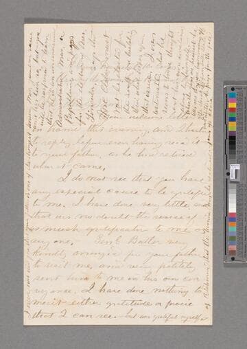 Barton, Clara Harlowe. Letter to Samuel Rich Barton