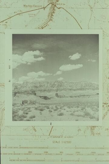 Across Marble? Canyon fron the highway east of Navajo Bridge. Cathedral Rock lower center