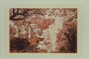 Bridge in Nancoweap Canyon. 147-ft. span
