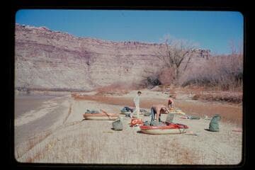 Packing at camp below Butler Canyon