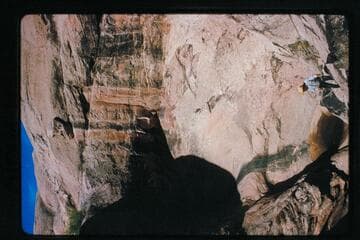 Bates Wilson down the rope